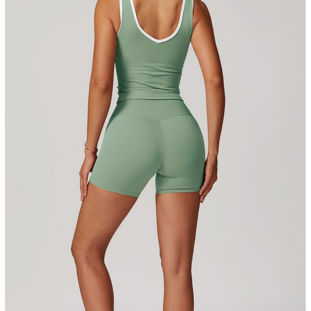Cross Back High Waist Yoga Set - Yoga Fitness Health review and price