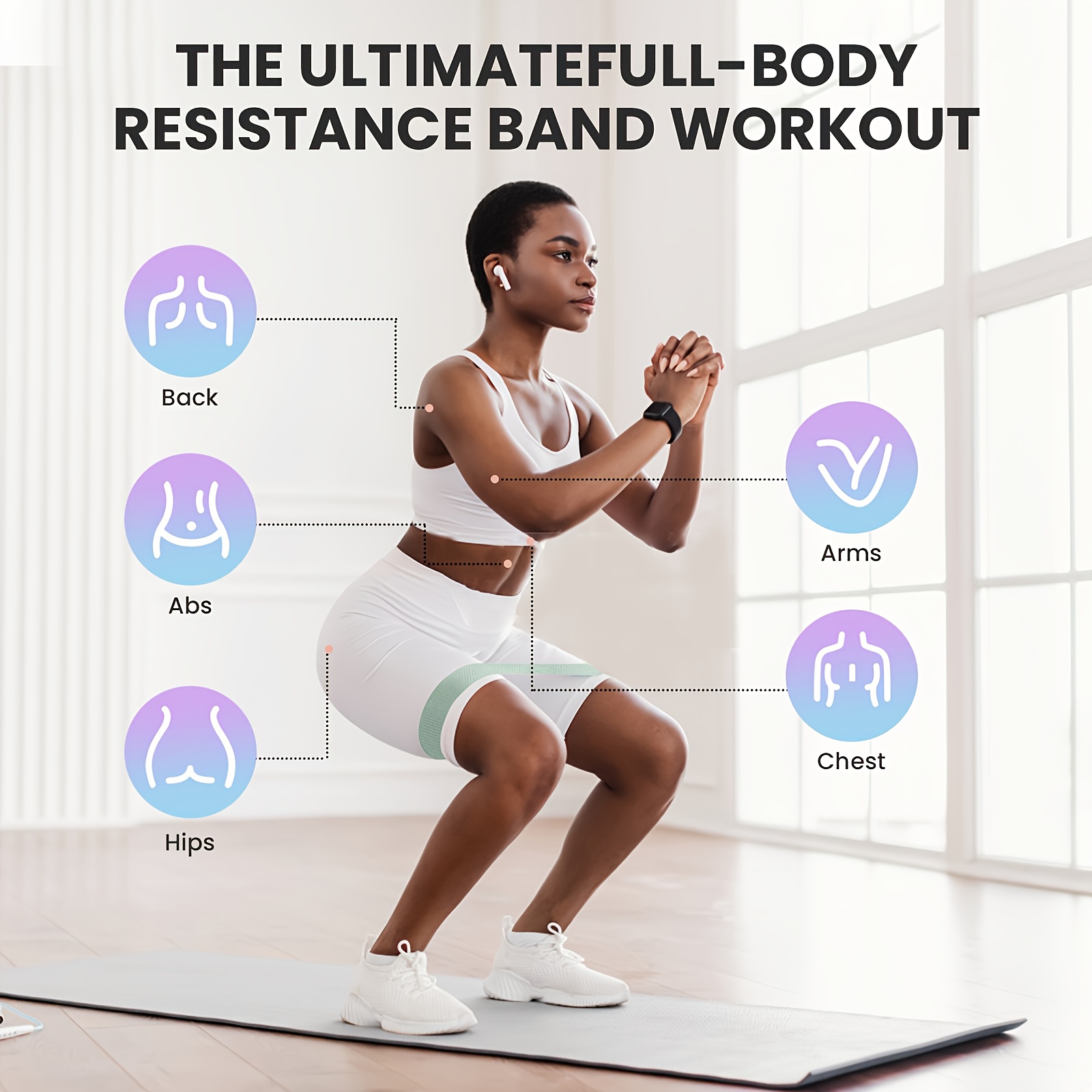 Fitness Resistance Bands with  - Yoga Fitness Studio review and price