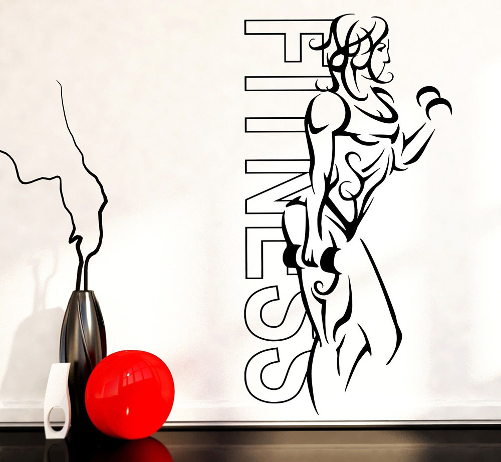 Wall Stickers Vinyl Fitness Gi - Yoga Fitness Health review and price