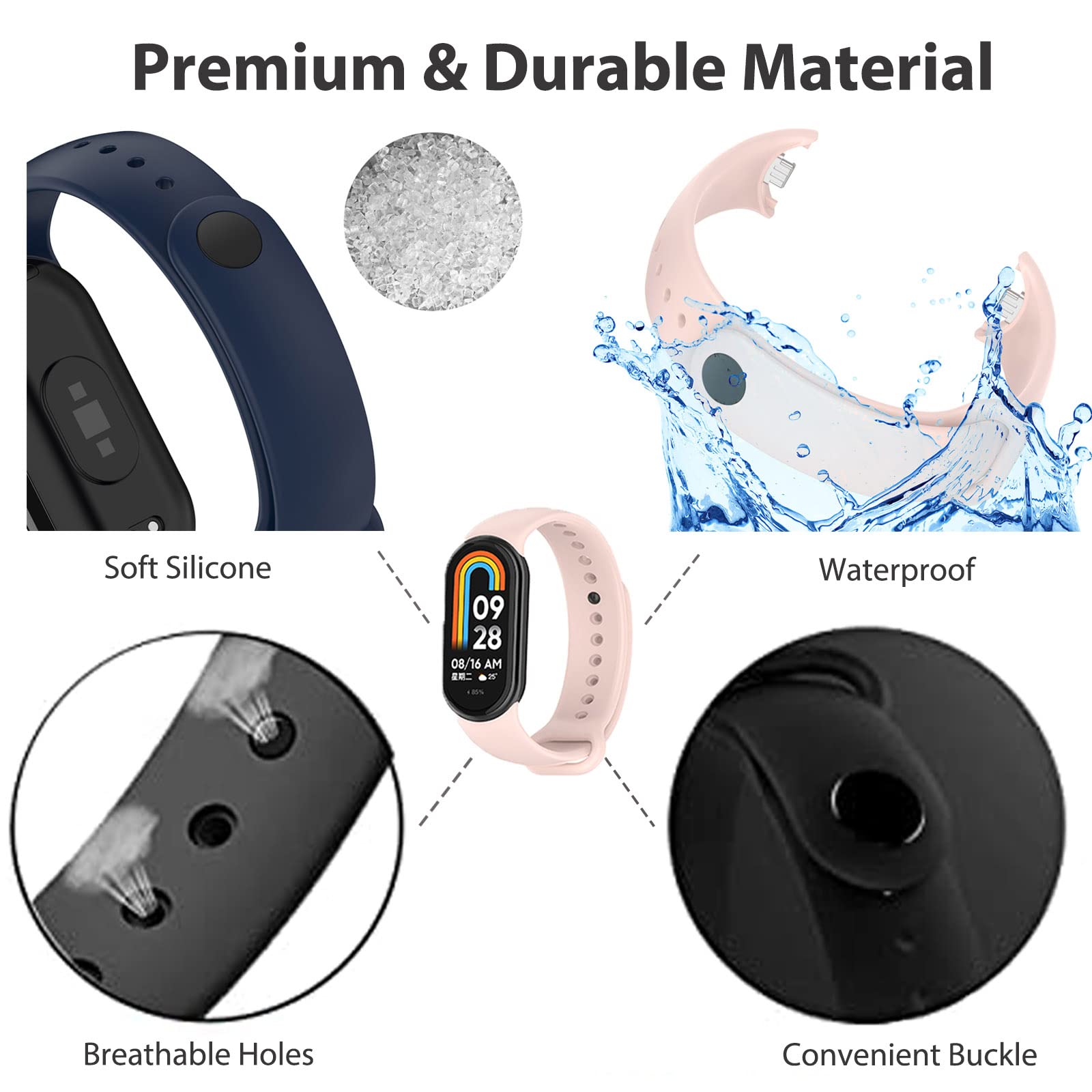Bracelet for Mi band 8 Strap S - Wrist Wraps Fitness review and price