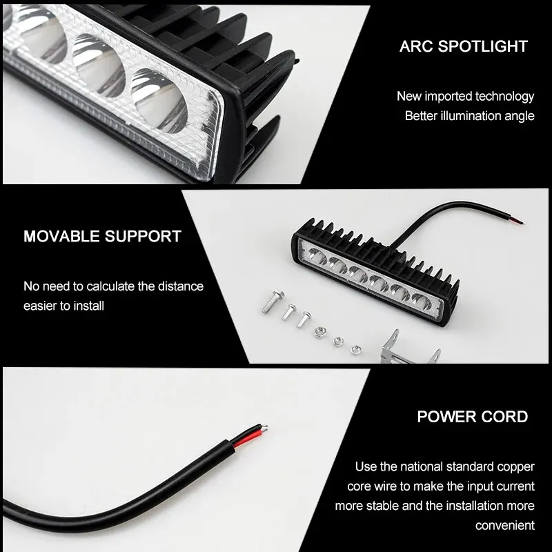 LED Work Light Strip Shape Lig - Head Racket Boom review and price