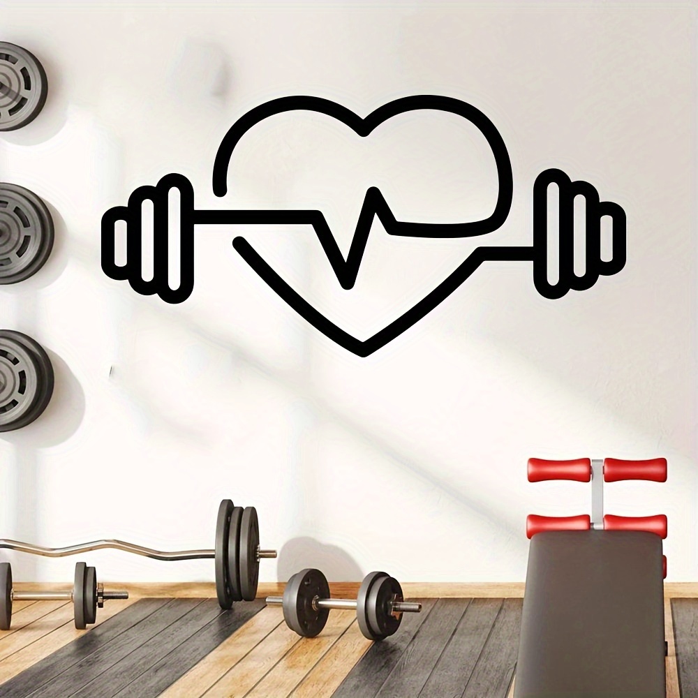 Large Heart-Shaped Barbell Wal - Yoga Fitness Health review and price