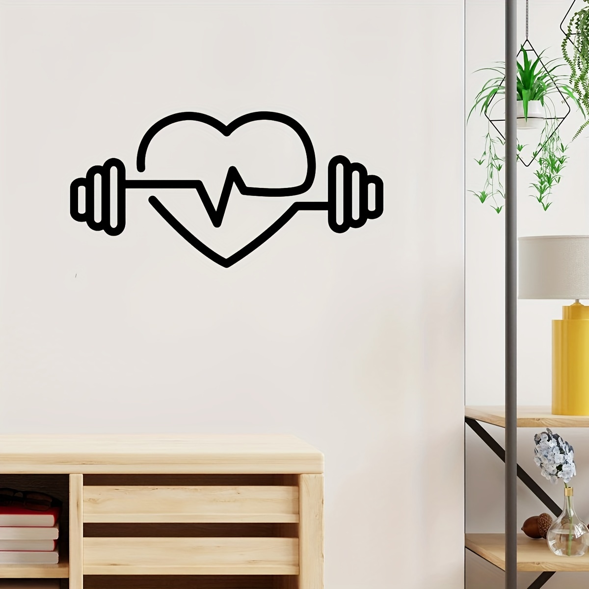 Large Heart-Shaped Barbell Wal - Yoga Fitness Health review and price