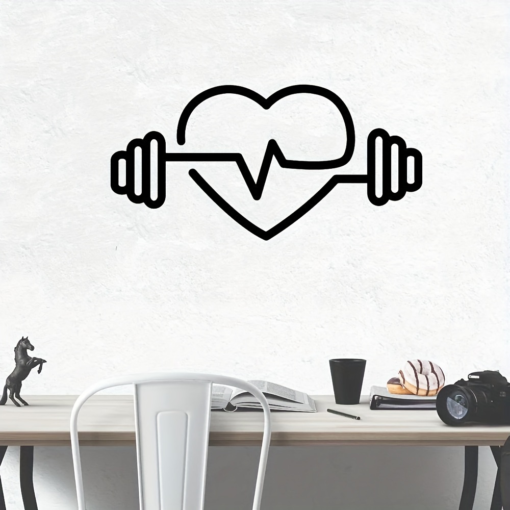 Large Heart-Shaped Barbell Wal - Yoga Fitness Health review and price